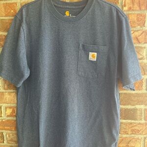 Carhartt Heather Blue Short Sleeve Tee with Pocket